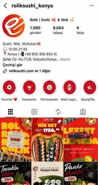 Rolik Sushi & Wok, Instagram, sonra
