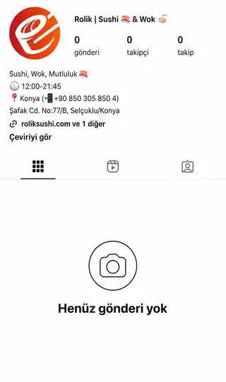 Rolik Sushi & Wok, Instagram, önce