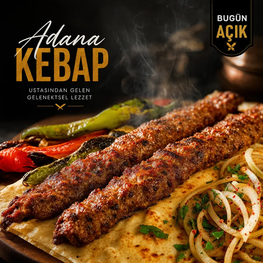 Adana kebap için örnek Instagram reklam görseli